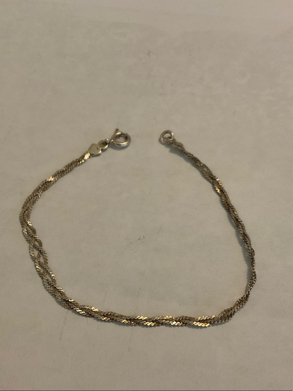 Sterling silver braided bracelet